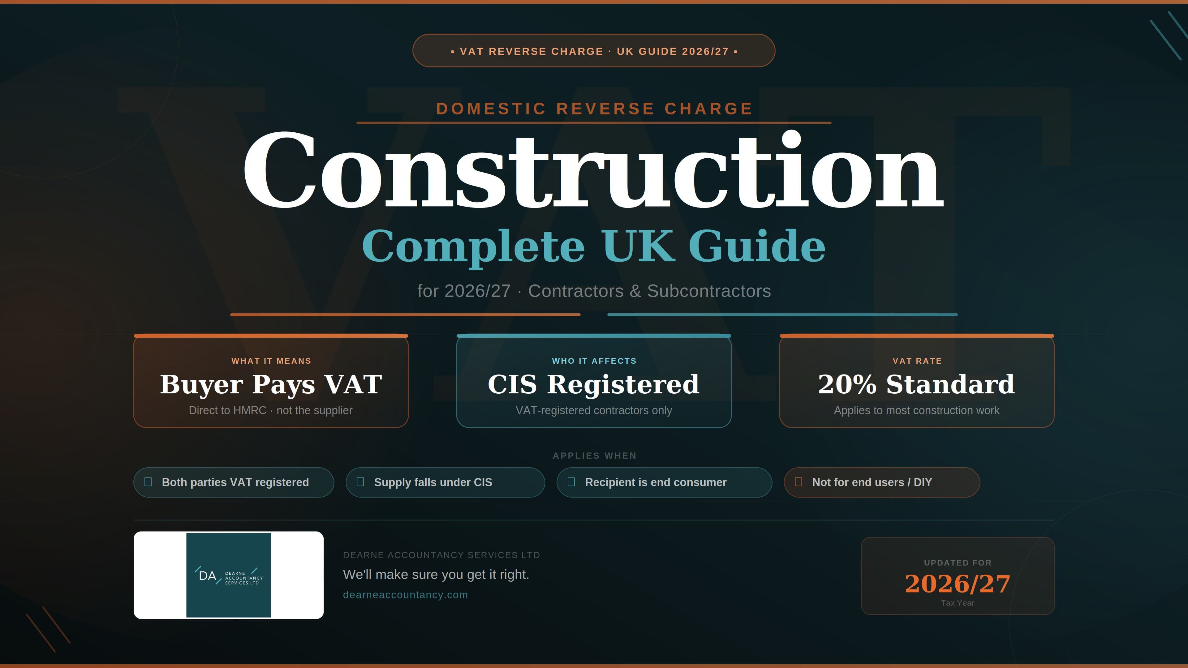 Domestic Reverse Charge for Construction